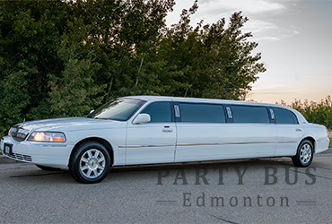 White Lincoln Town Car Stretch Limousine